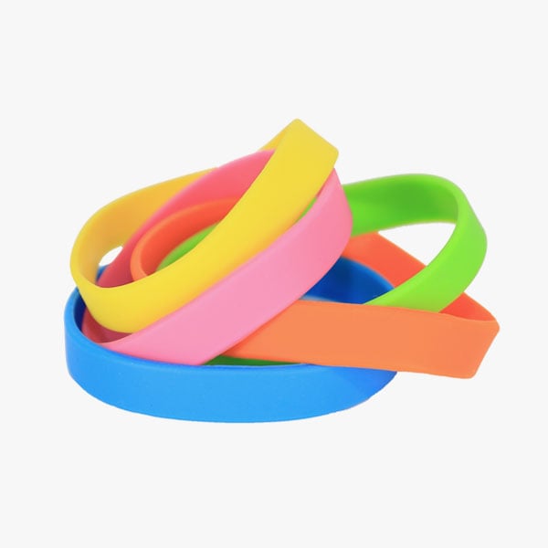  Plain Silicone Wristbands