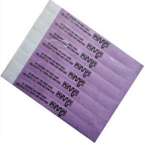 Tyvek Wristbands Black Print 5