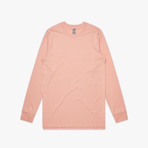 Men's long sleeve top pale pink