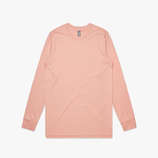 Men's long sleeve top pale pink